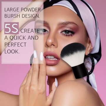 Daubigny Kabuki Brush for Makeup Blending and Coverage