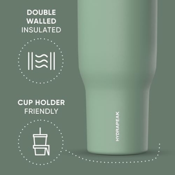 Hydrapeak Voyager 40 Oz Insulated Tumbler with Straw