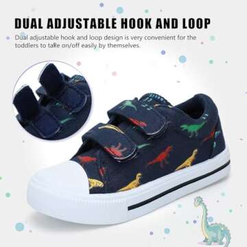 STQ Toddler Shoes Boys Slip On Canvas Sneakers - Safe, Comfortable, and Stylish!