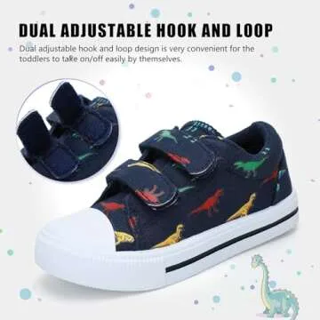 STQ Toddler Shoes Boys Slip On Canvas Sneakers - Safe, Comfortable, and Stylish!