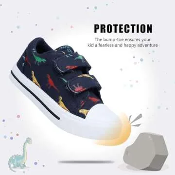 STQ Toddler Shoes for Boys Slip On Canvas Sneakers