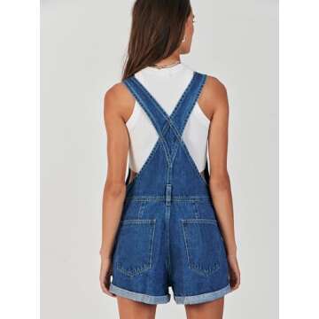 ANRABESS Women's Casual Denim Overalls Adjustable Fit