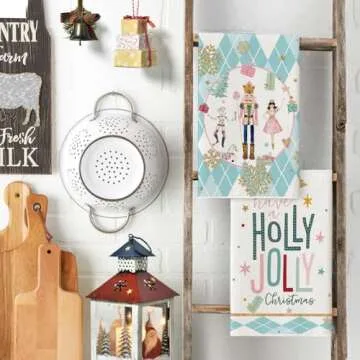 Artoid Mode Festive Blue Nutcrackers Christmas Towels