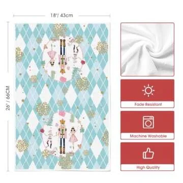 Artoid Mode Festive Blue Nutcrackers Christmas Towels