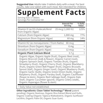 Plant Calcium Supplement with D3 and K2 for All