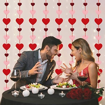 Valentine's Day Felt Heart String Garlands - 8 Packs