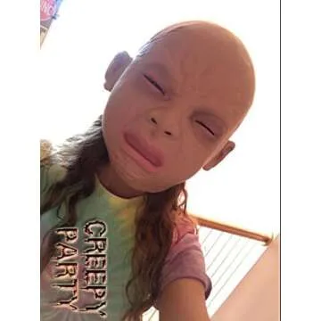 CreepyParty Releastic Human Mask Novelty Halloween Costume Party Latex Head Masks (crying baby)