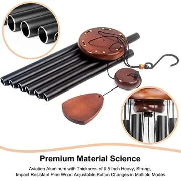 Bursvik 37 Inch Aluminium Wind Chimes for Outdoor Tranquility