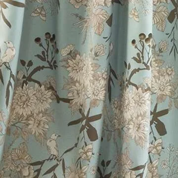 Lush Decor Botanical Garden Curtains Floral Print Drapes Set