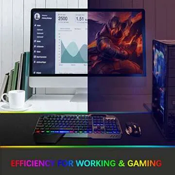 Wireless Gaming Keyboard and Mouse with RGB Backlighting