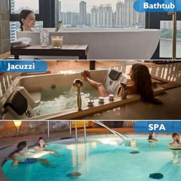 Poemland Luxury Bath Pillow for Neck and Shoulder Support