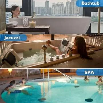 Poemland Luxury Bath Pillow for Neck and Shoulder Support