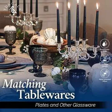 Yungala Black Wine Glasses set of 6 smoke glass goblets, black glassware made from dishwasher friendly colored glass smoke - black goblets