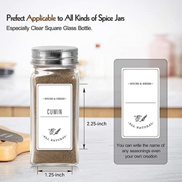 AOZITA 24 Pcs Glass Spice Jars with Labels & Funnel