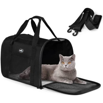 Wakytu Pet Carrier for Cats & Dogs, TSA Approved, Foldable