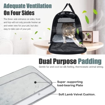 Wakytu Pet Carrier for Cats & Dogs, TSA Approved, Foldable