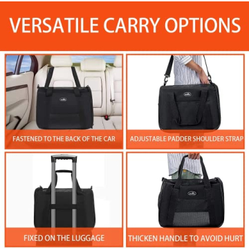 Wakytu Pet Carrier for Cats & Dogs, TSA Approved, Foldable