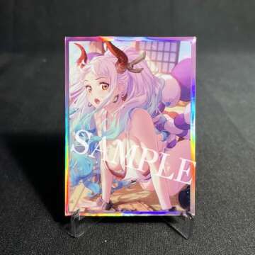 60 PCS Holographic Anime Card Sleeves for MTG, 67×92mm Cartoon Printing Top Loading Board Game Inner Trading Card Sleeves Card Protector Compatible with TCG/PTCG