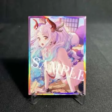 60 PCS Holographic Anime Card Sleeves for MTG, 67×92mm Cartoon Printing Top Loading Board Game Inner Trading Card Sleeves Card Protector Compatible with TCG/PTCG