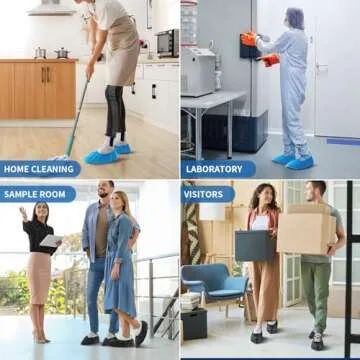 HUADYMEET Disposable Shoe Covers 200 Pack for All Sizes