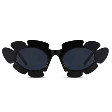 Trendy Cat Eye Flowers Sunglasses UV400 Protection