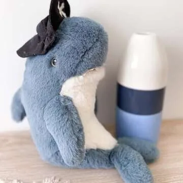 MON AMI Pirate Shark Stuffed Animal - 7", Premium Tooth Fairy Plush with Tooth Keepsake Pouch, Perfect Loose Tooth Gift for Children, Ocean Animals, Great Gift for Kids, Boys, Girls