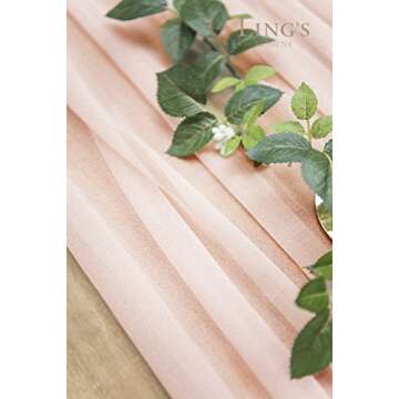 Ling's Moment Sheer Table Runner for Rustic Weddings and Showers