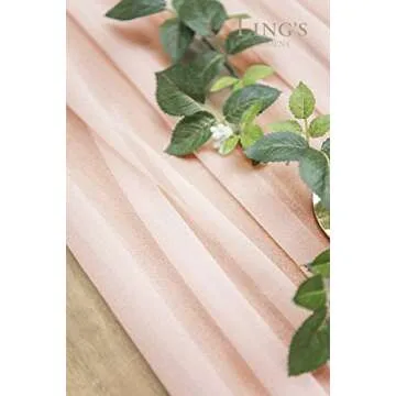 Ling's Moment Sheer Table Runner for Rustic Weddings and Showers