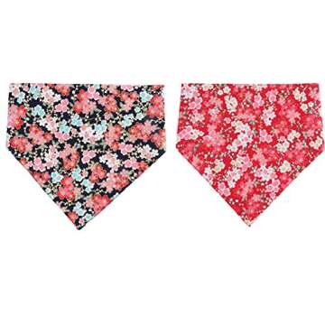 Stylish 4 Pack Dog Bandanas for Small Pets Unisex