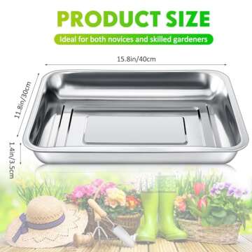 FillTouch 10 Pcs Stainless Steel Seed Starter Trays for Versatile Plant Propagation