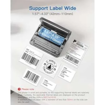 POLONO A400 Bluetooth Thermal Label Printer, 4x6 Label Printer for Shipping Packages Small Business, Bluetooth Shipping Label Printer for iPhone, Android & PC, Compatible with Amazon, Ebay, ect.