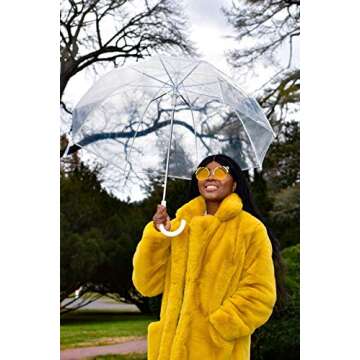 House of Reign Clear Umbrella - Windproof Double Canopy for Two