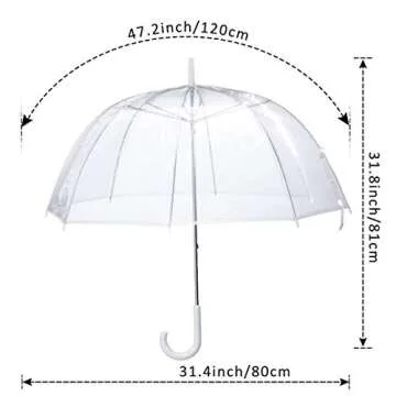 House of Reign Clear Umbrella - Windproof Double Canopy for Two