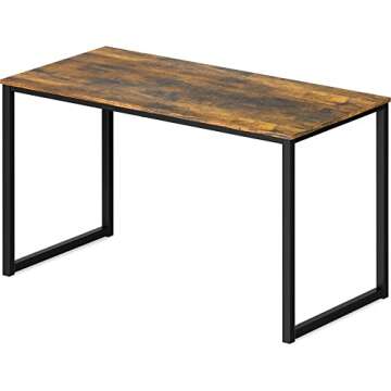 SHW Mission Home Office 40-Inch Computer Desk, Rustic Brown