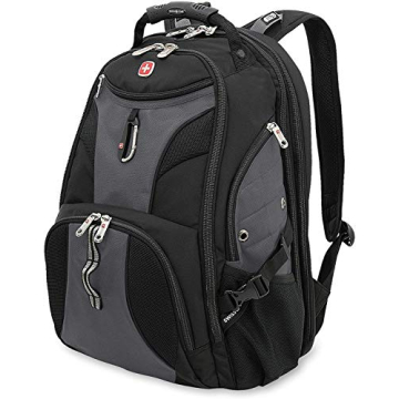 SwissGear 1900 Scansmart TSA 17 Laptop Backpack, Grey/Black, 19-Inch