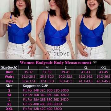 Avidlove Lingerie For Women Sexy Naughty Snap Crotch Bodysuit Satin Teddy Babydoll with Underwire