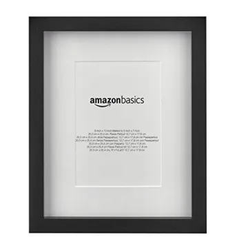 Amazon Basics Black Frames for 8x10 & 5x7 Photos - 2-Pack