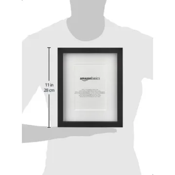 Amazon Basics Black Frames for 8x10 & 5x7 Photos - 2-Pack