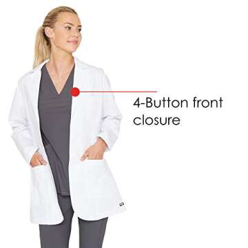 Stylish Grey's Anatomy Women's Lab Coat with Pockets