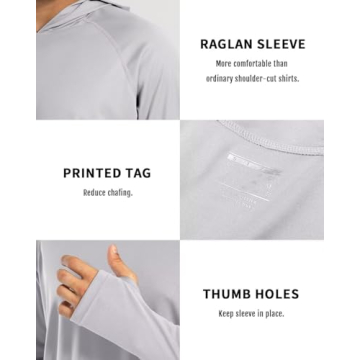 Boladeci UPF 50+ Men's Rash Guard Long Sleeve Sun Protection