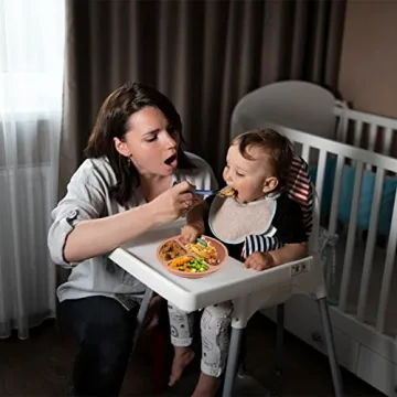 Eascrozn Suction Plates for Baby - 3 Pack, BPA Free