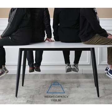 MAIKAILUN Modern Desk Frame 28" Industrial Metal Table Legs with Suction Cups,Desk Base for Marble, Glass,Wood Top, Set of 4 Black Furniture Legs for Home,Kitchen,DIY Desk