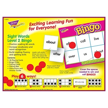 Sight Words Bingo Game for Kids - Fun Learning Tool