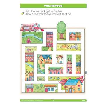 Engaging School Zone Mazes Workbook for Ages 3-5