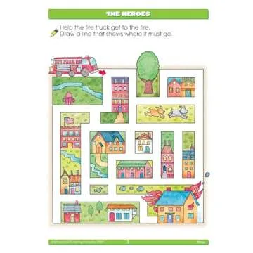 Engaging School Zone Mazes Workbook for Ages 3-5
