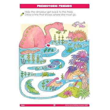 Engaging School Zone Mazes Workbook for Ages 3-5