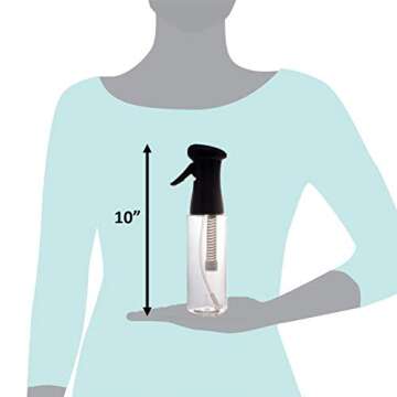 KEEN Continuous Spray Bottle, 10 OZ Fine Mist for Indoor/Outdoor Plant Care, Hair Styling, Skin Refresher Air Mist, Refillable Empty Water Bottle Trigger Sprayer Set, Pink