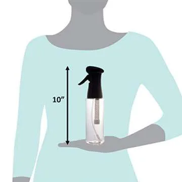 KEEN Continuous Spray Bottle, 10 OZ Fine Mist for Indoor/Outdoor Plant Care, Hair Styling, Skin Refresher Air Mist, Refillable Empty Water Bottle Trigger Sprayer Set, Pink