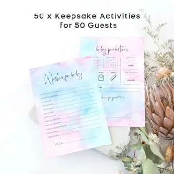 Large Baby Predictions & Advice Cards (50 Pack) for Baby Showers and Gender Reveal