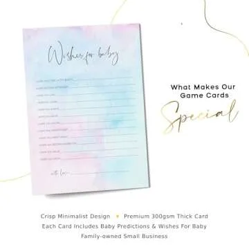 Large Baby Predictions & Advice Cards for Baby Showers